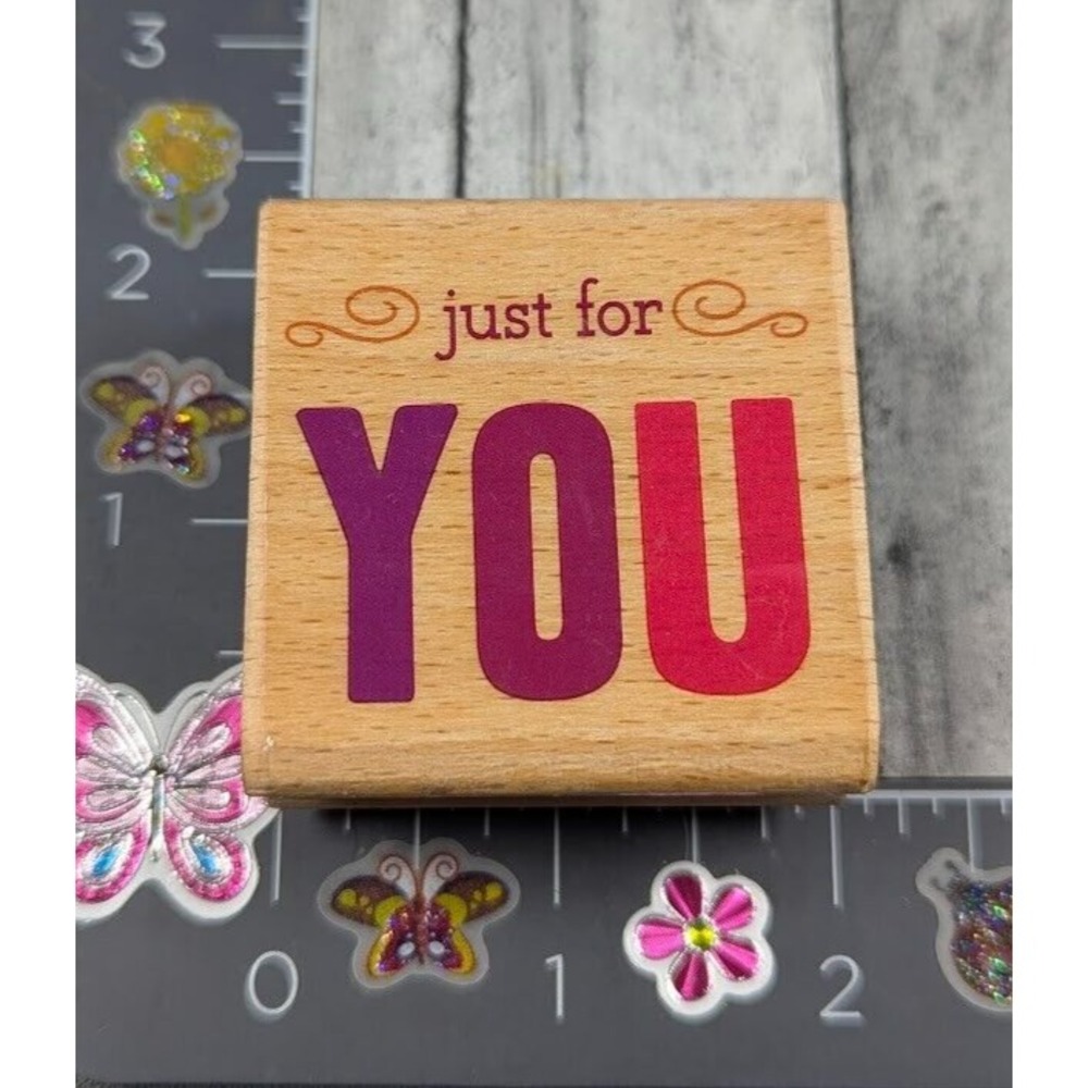 Hampton Art Just For You Studio G Rubber Stamp Wood #H62